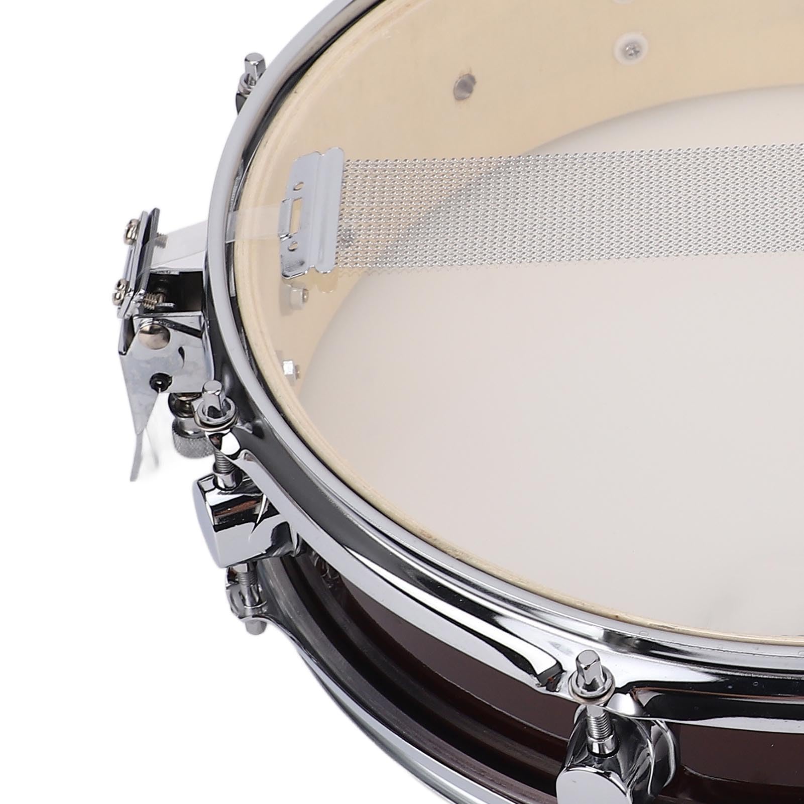 Walfront Set Rullante per Principianti, Struttura a 10 Orecchie, stabilità dell'accordatura Migliorata, Toni Caldi e Risonanti, Perfetto per Studenti di Musica Pop (Borgogna)