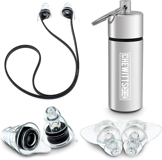 Ear Plugs For Concerts - 2 Pairs Noise Cancelling Reduction Earplugs - High Fidelity Reusable Silicone Earplugs - Hearing Protection For Concerts, Clubs, Festivals, Musicians, DJ's, Drumming, Singers