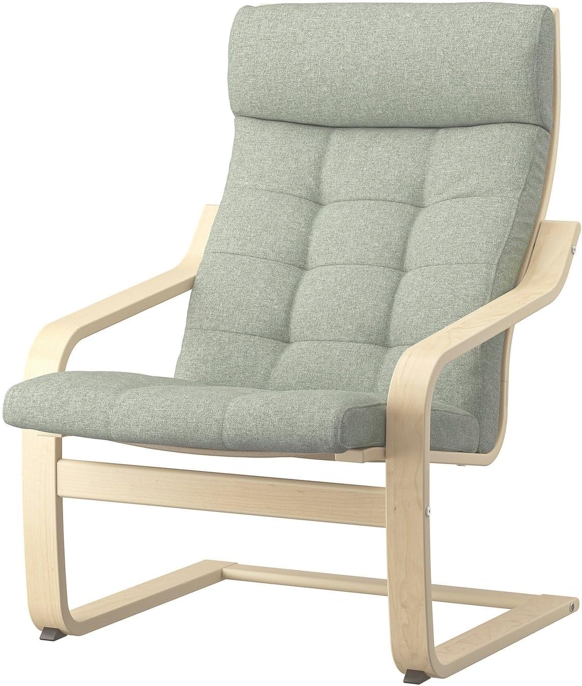 POANG ポエング パーソナルチェア - バーチ材突き板/グンナレド ライトグリーン 095.019.03