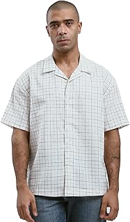 قميص صيفي مربعات بأكمام قصيرة للرجال من ريفين متعدد الألوان بتصميم حديث