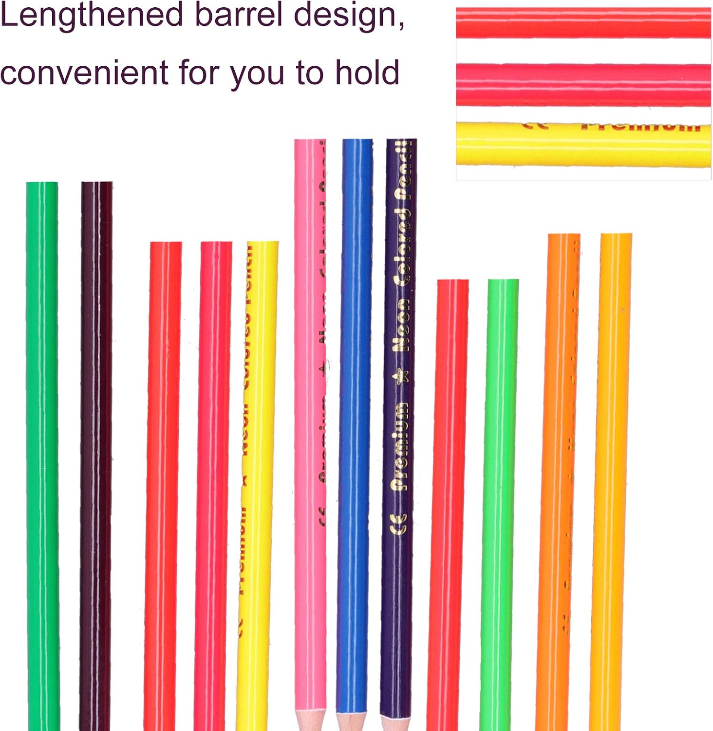 Pssopp Sketching Pencils, 12Pcs Colored Pencils Professional Sketching Drawing Pencil Metallic or Fluorescent 12 Color Pencils Sketch Painting Pencil