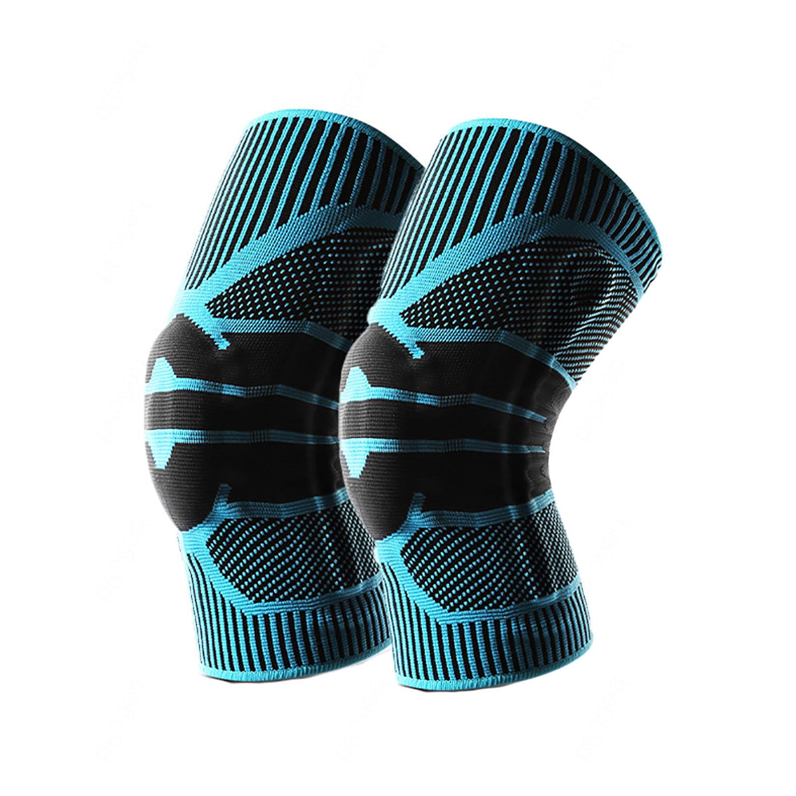 Rodilleras de Voleibol/Rodilleras para Dolor de Rodilla Mujeres y Hombres/Rodillera Manga de Compresión/estabilizadores de Resorte Lateral/Alivio del Dolor Articular,L-E