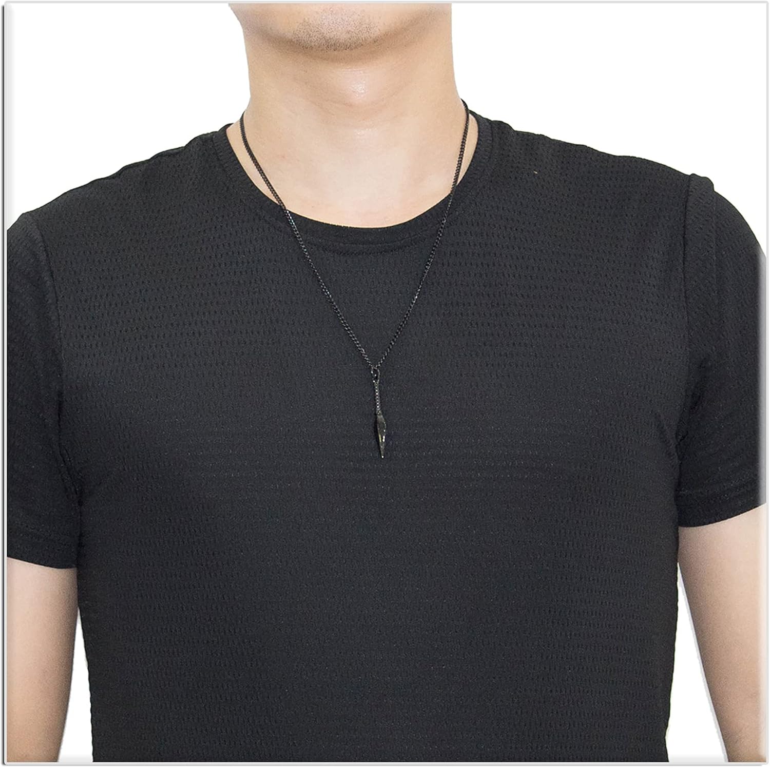 Xusamss Fashion Titanium Steel Spear Pendant Necklace,22" Link Chain - Image 6