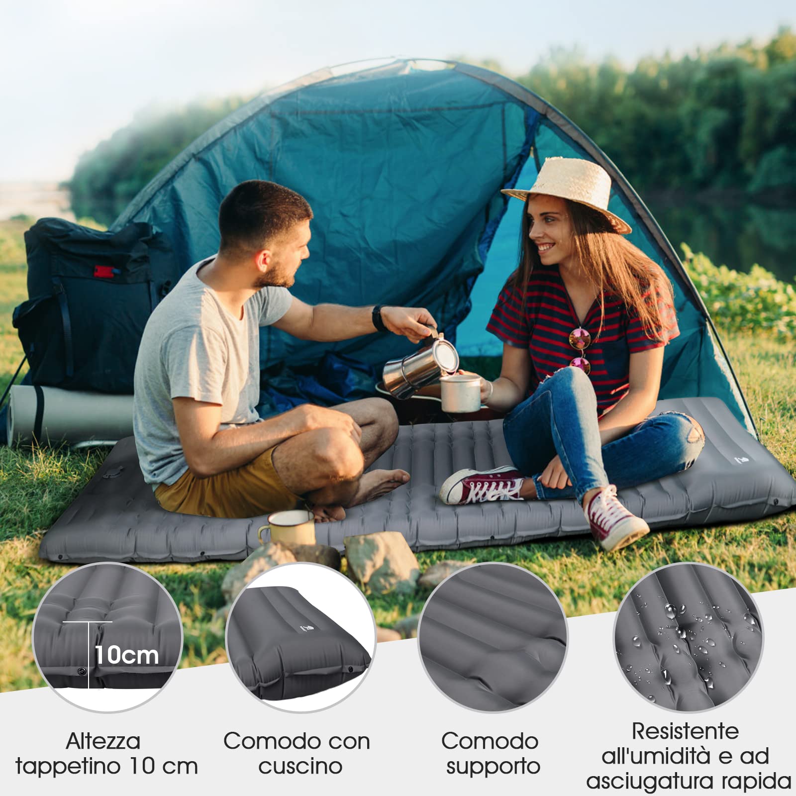 Materasso Da Campeggio Autogonfiabile - Materasso Gonfiabile - Foto 4