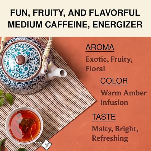 Vista 262 de BREWIX Bolsas de té de albahaca sagrada (15 bolsas de té piramidales) Camiseta con hojas de tulsi y manzanilla Sin cafeína, té de hierbas