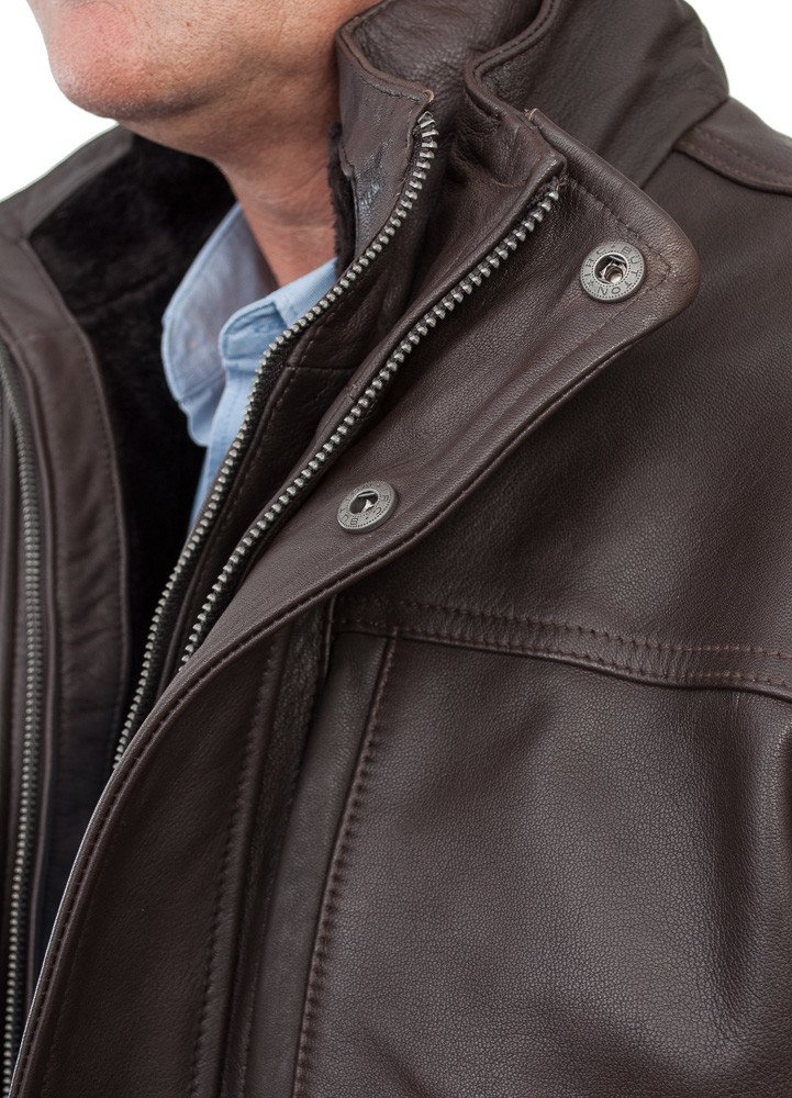 Chaqueta de Cuero Negro Clásico Caliente del Motorista de los Hombres