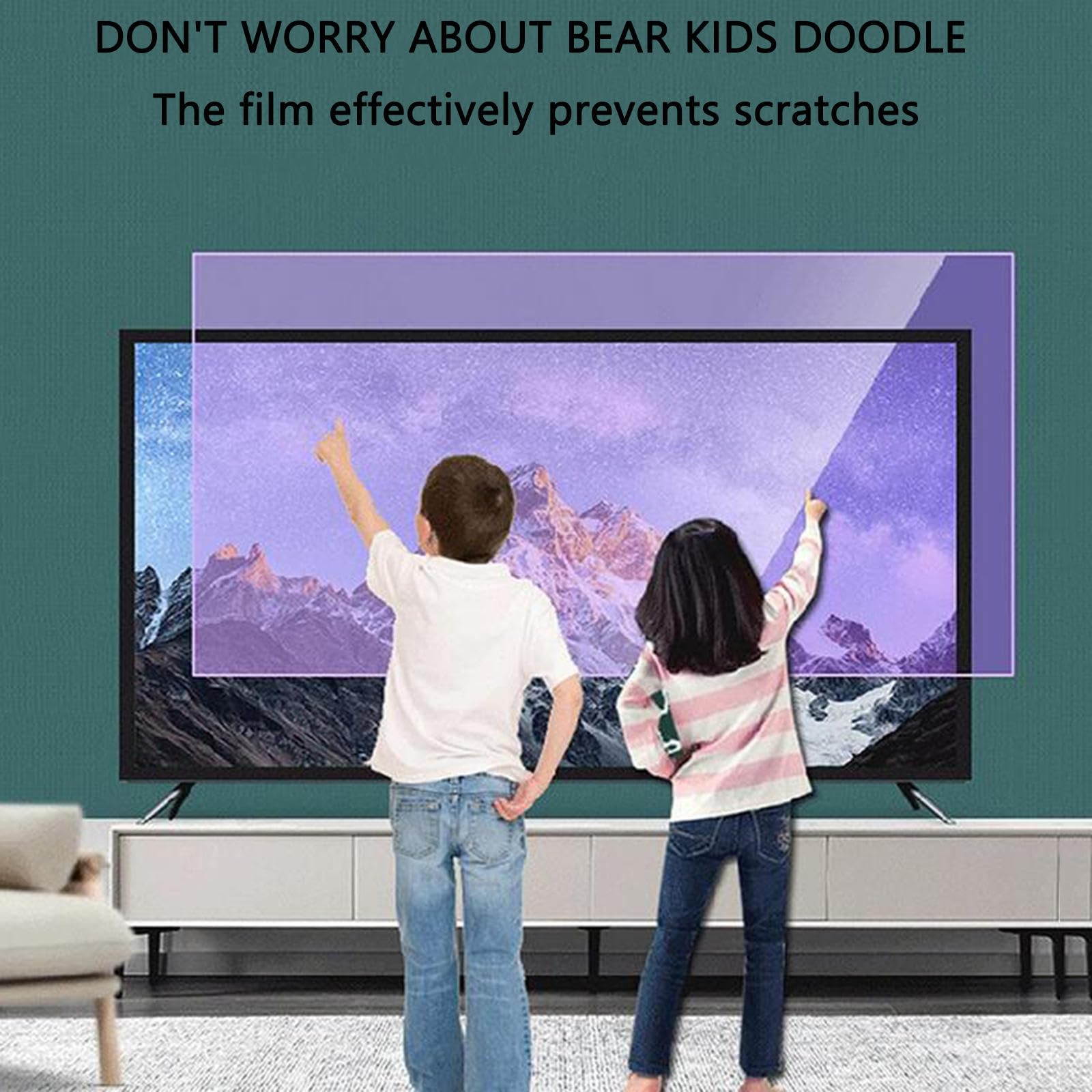 Protector de pantalla de TV de 32 a 46 pulgadas, mate, antirreflejos, antiluz azul, antiarañazos, protección contra la radiación, película protectora de pantalla LCD, mate-40 pulgadas (875 x 483) mm
