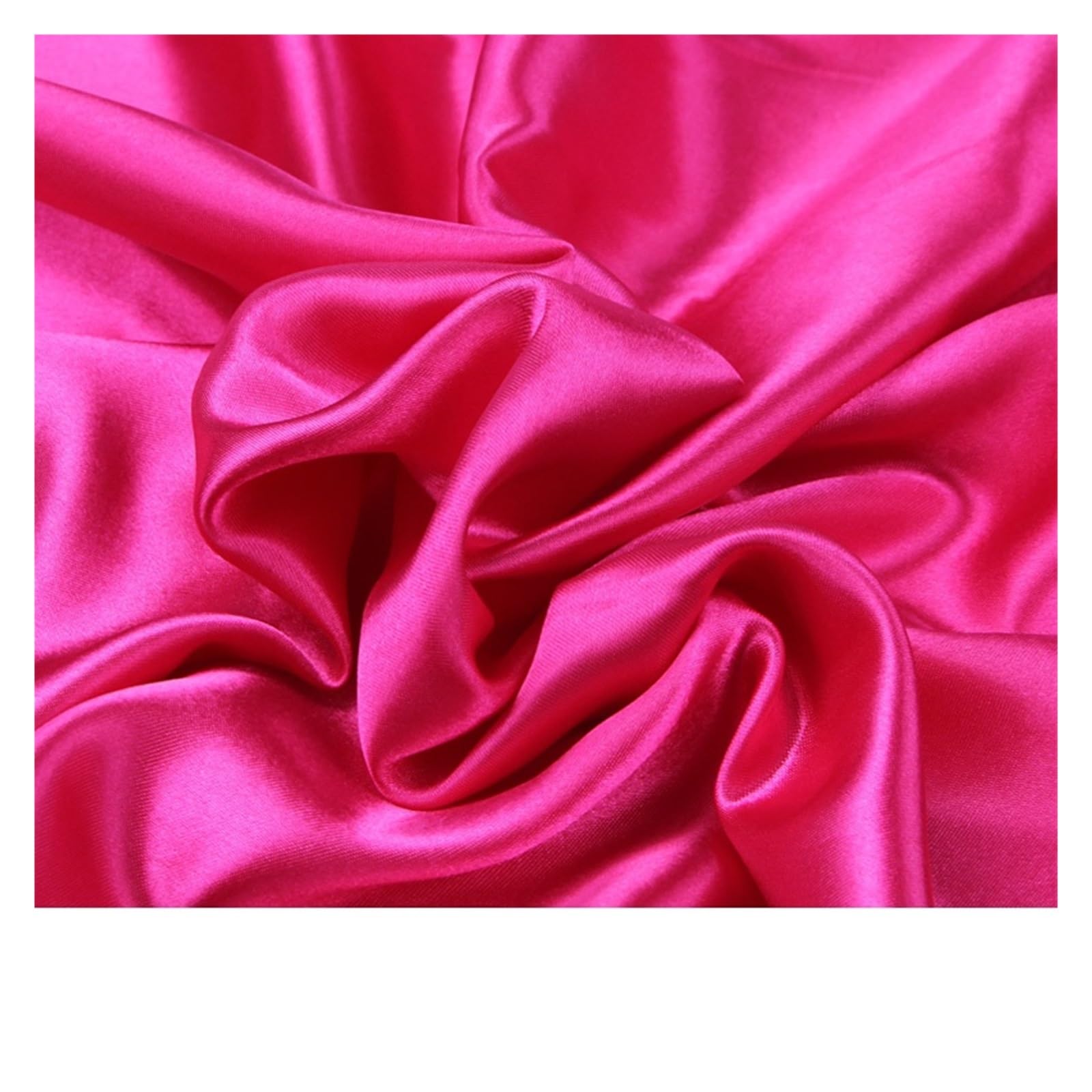 Dqzrtueca Rose Red Satin Silk Brocade Fabric Multicolor 150Cm X 50-100Cm For Sewing Dress Lining(,150 * 50Cm)