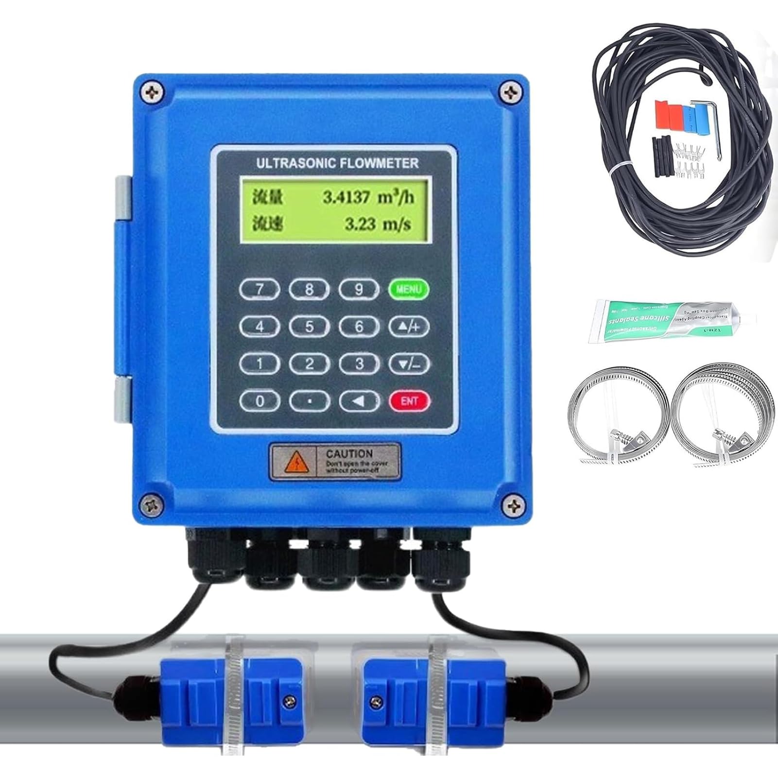 Mesure précise sans contact pour contrôleur de débit d'eau ultrasonique DN15-6000