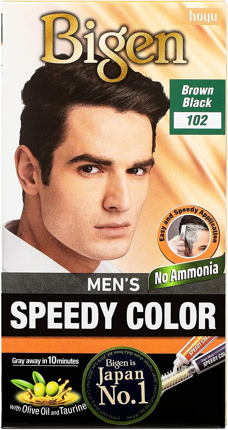 Bigen Men's Speedy Color, Brownish Black 102 (150g)