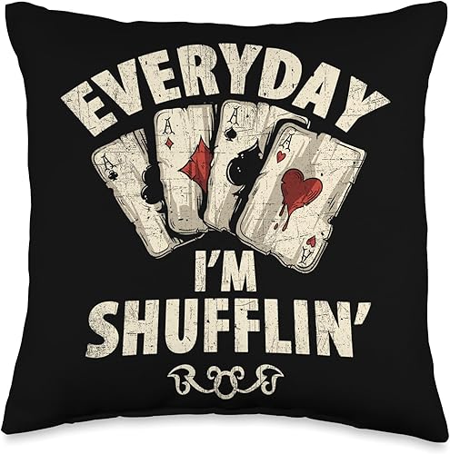 Miniatura 4 de Blind Bet Brilliance Poker Genius Attire Throw Pillow, 18x18, Multicolor