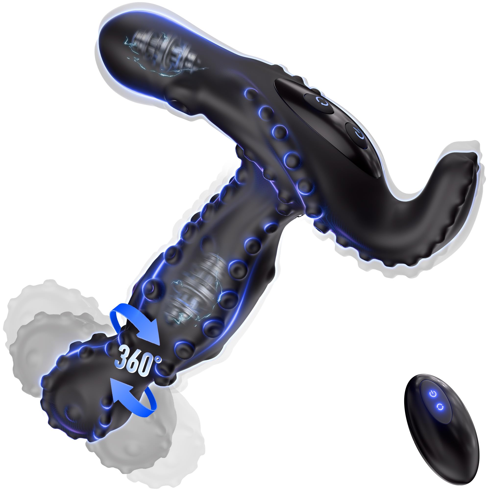 360 Swirling Prostate Massager Sex Toys for Men Anal Vibrator with 10 Vibrating Modes Vibrating Butt Plug Anal