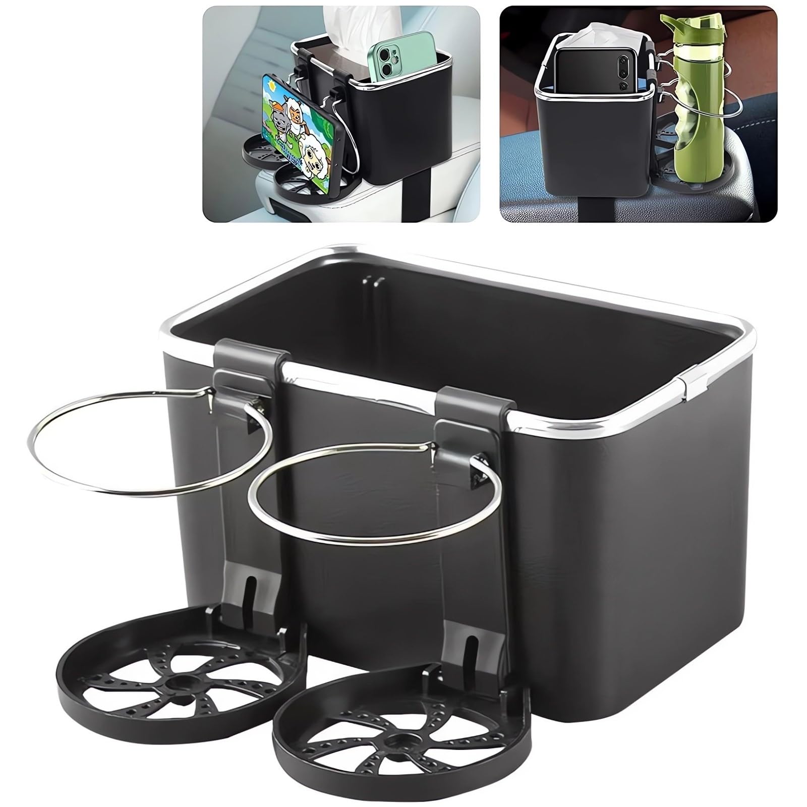 Car Armrest Storage Box Car Center Console Organizer With Cup Holder