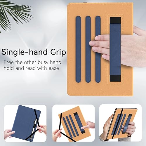 Miniatura 7 de OKP Funda para Samsung Galaxy Tab S9 2023 de 11 pulgadas, multiángulo con bolsillo, soporte para lápices, encendido y apagado automático, funda de