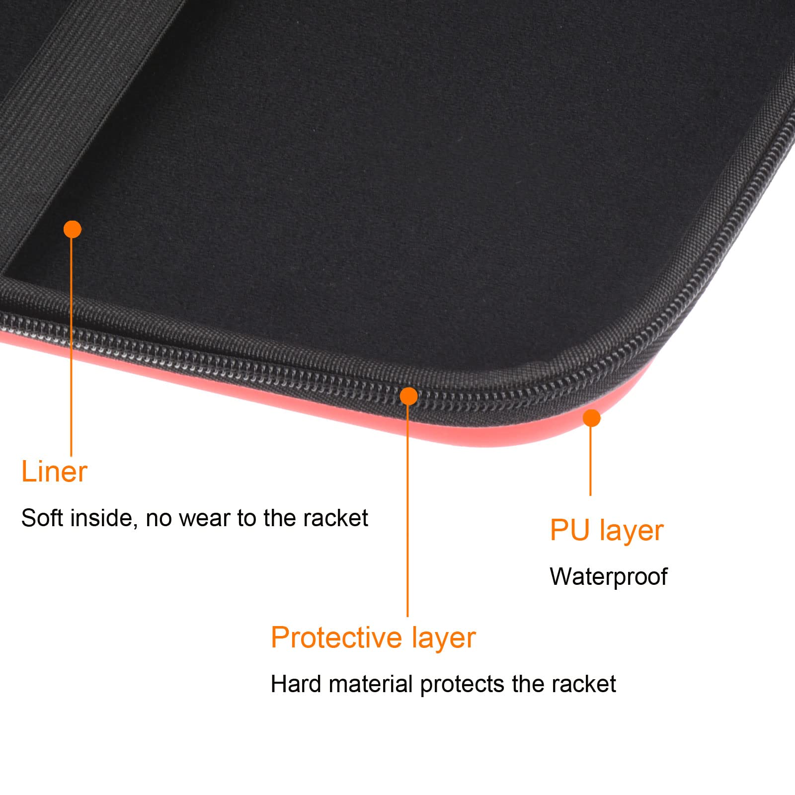 PATIKIL Tavolo Tennis Racchetta Custodia, Ping Pong Paddle Custodia Dura Copertura Contenitore Borsa Quadrato per Sport Accessori, Rosso