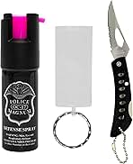 Police Magnum Mini Pepper Spray Self Defense Safety Tool- Tactical Strong Built-in Keyring Holder- Maximum Heat Strength OC- Made in The USA 1/2oz