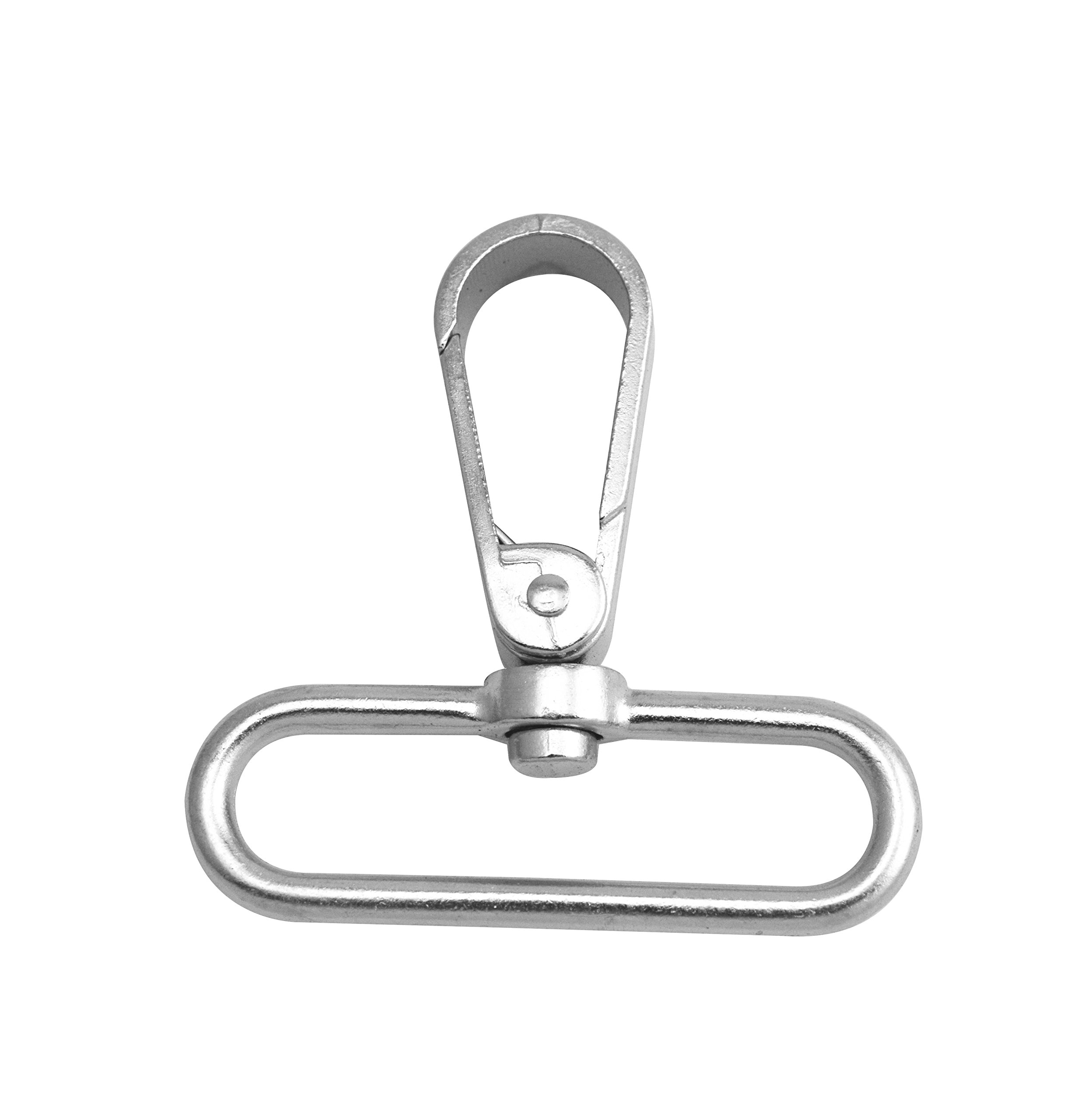 Wuuycoky Silvery 1.5" Inner Diameter Oval Ring Big Flat Buckle Lobster Clasps Swivel Snap Hooks Pack of 6
