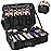 Relavel Travel Makeup Train Case Cosmetic Case Organizer Portable Artist Storage Bag with Adjustable Dividers for Cosmetics Makeup Brushes Toiletry Jewelry Digital Accessories