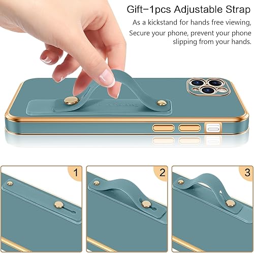 Miniatura 4 de VENINGO Funda para iPhone 11 Pro Max, funda protectora para iPhone 11 Pro Max, ajuste delgado, suave con pulsera ajustable, resistente a los