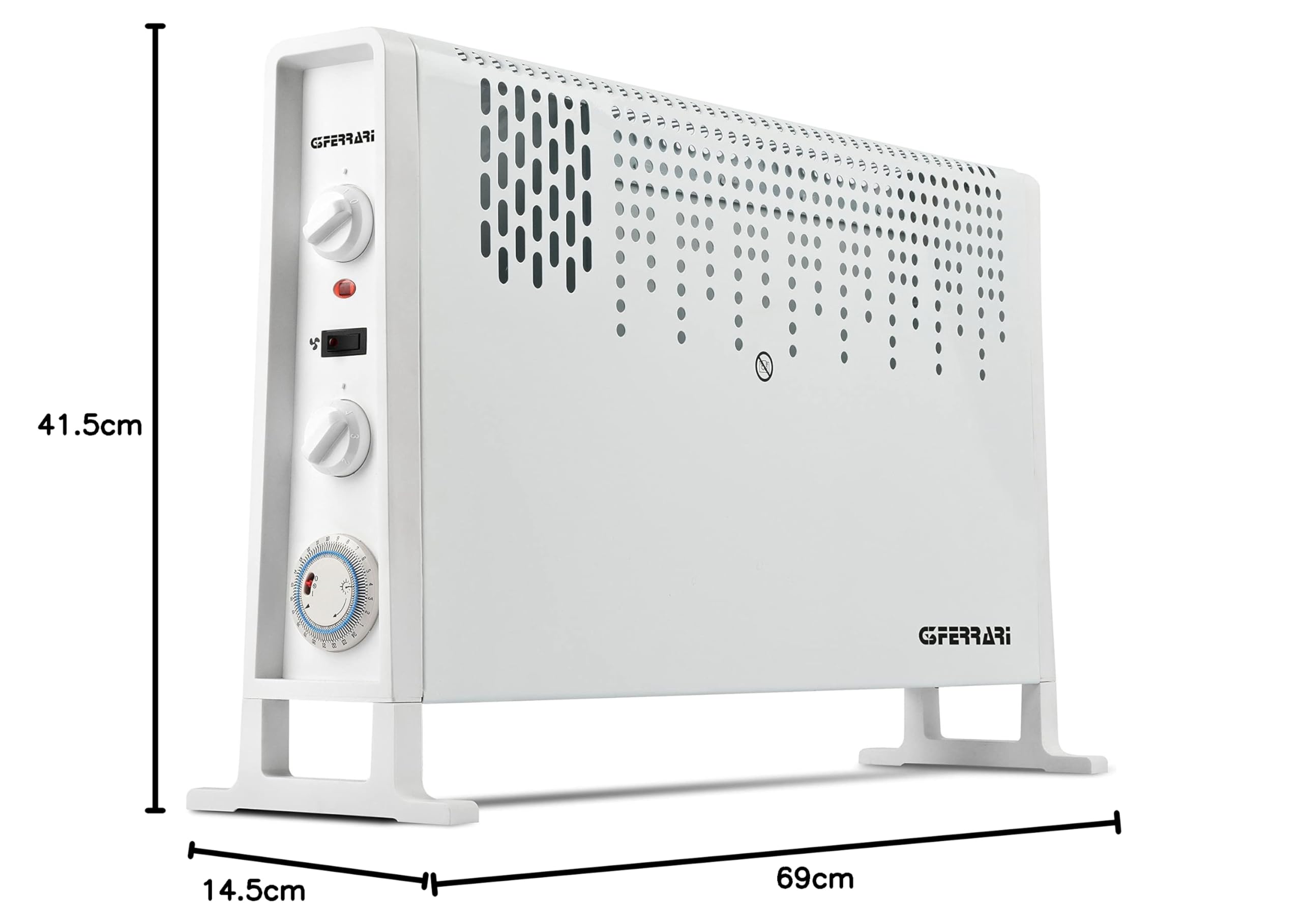 G3 Ferrari G60025 electric space heater Indoor White 2000 W Convector electric space heater