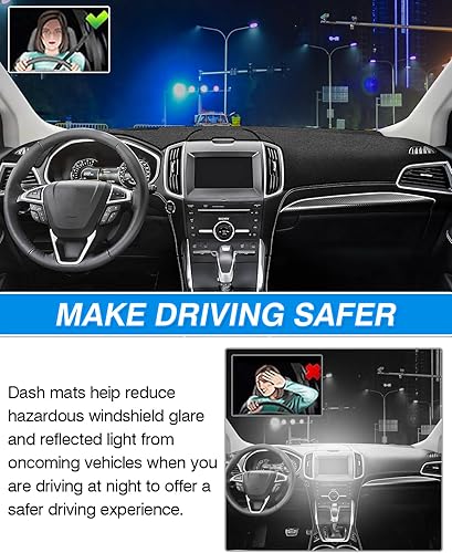 Miniatura 51 de Cartist - Funda de salpicadero, alfombrilla antideslizante, protector de rayos ultravioleta, antirreflejos