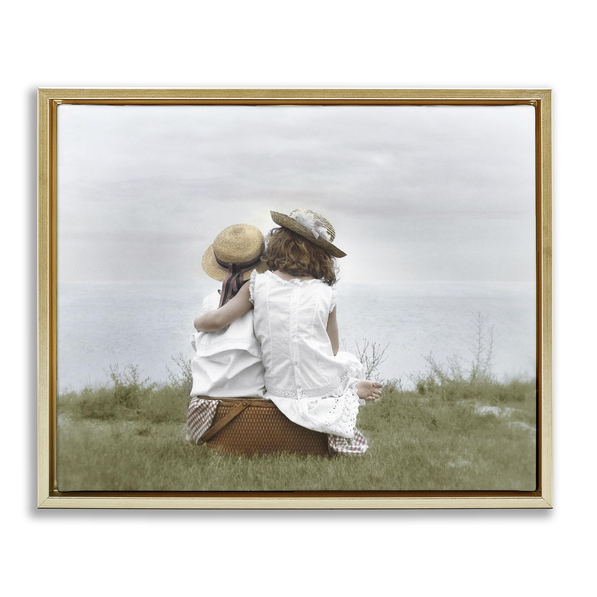 'Friends By The Ocean'| Floating Frame Canvas Art