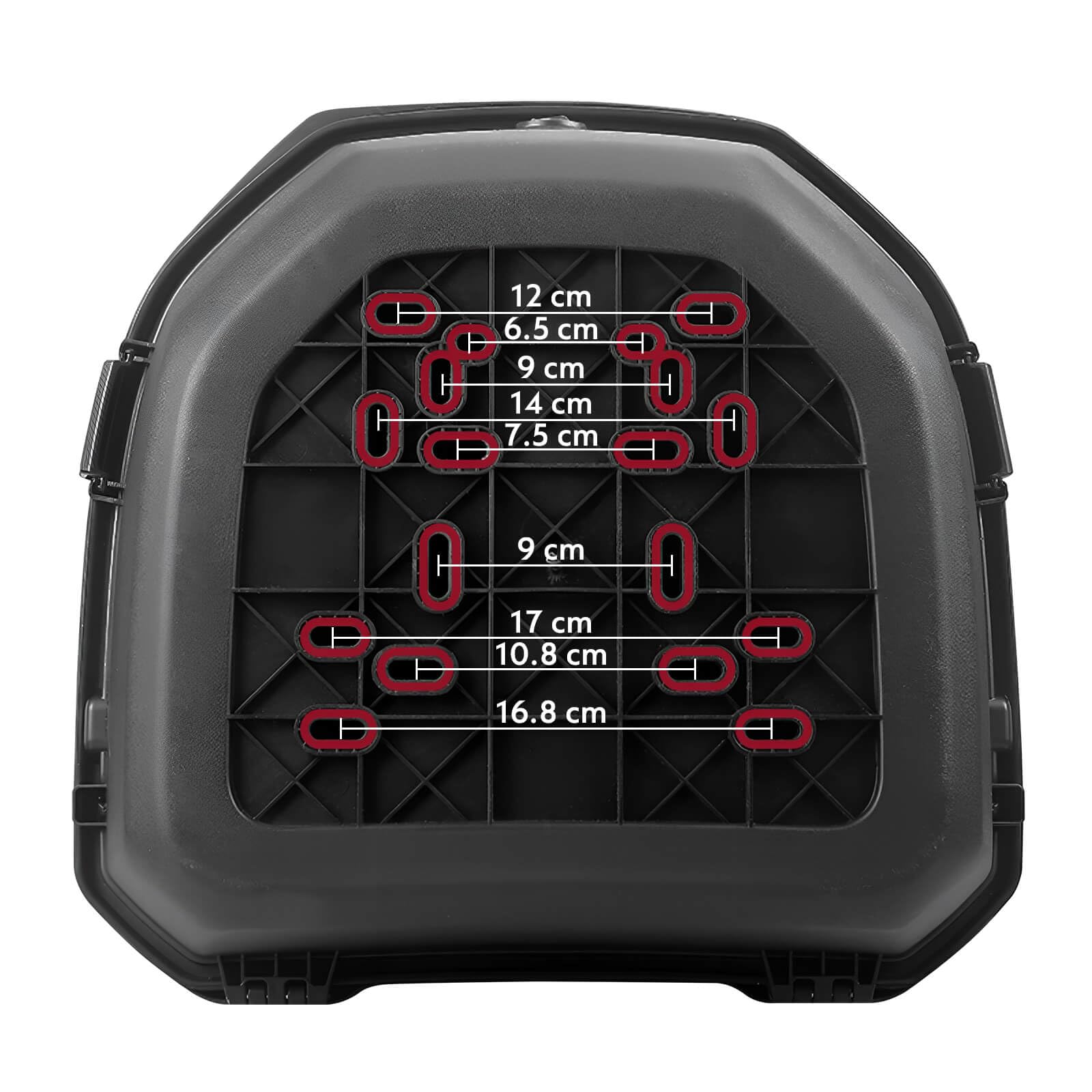 Motorradkoffer Topcase Wasserdicht Helmkoffer mit Sicherheitsschloss für Roller Motorrad Scooter Schwarz