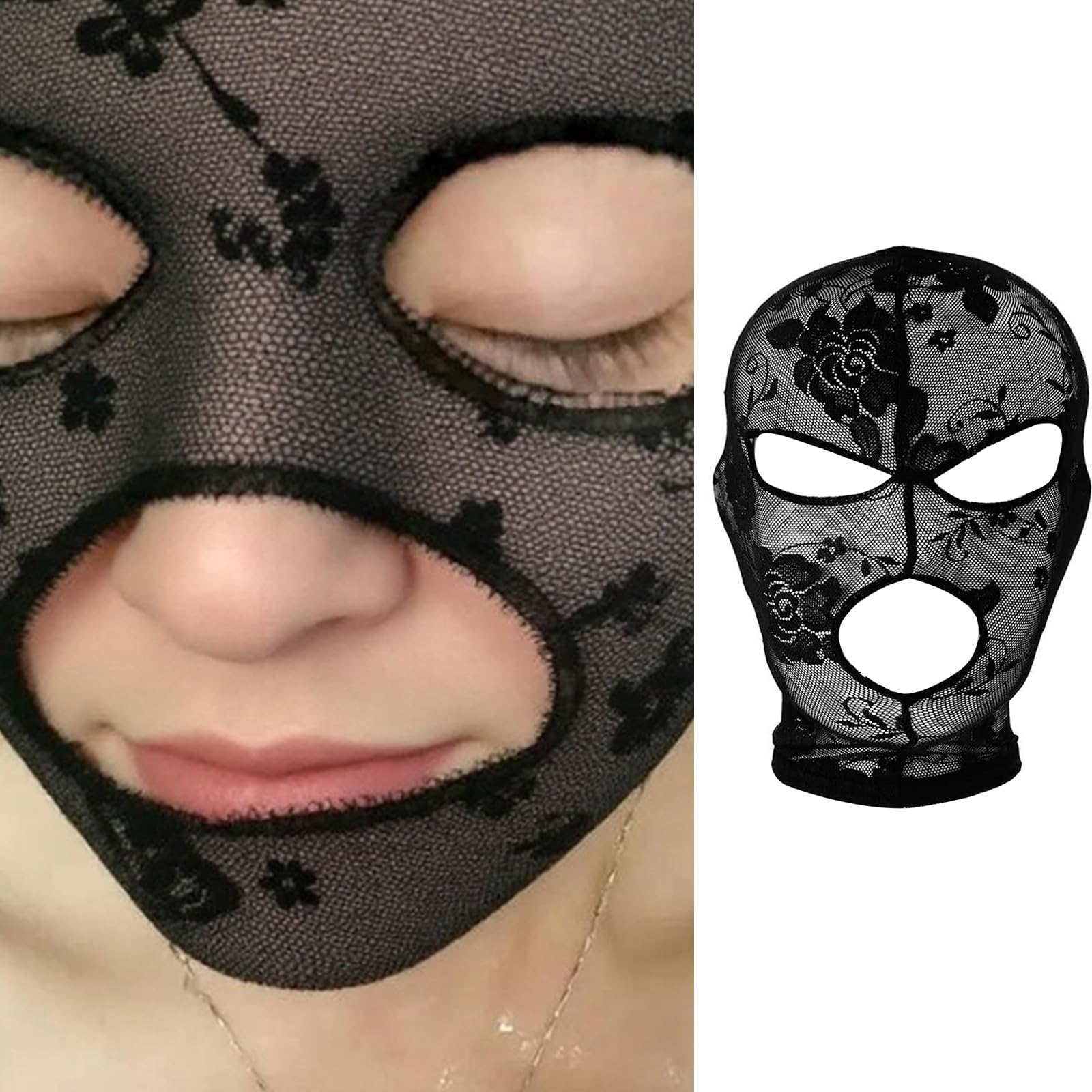 Moda Copricapo Regolabile Pizzo Copertura Viso Per Adulti Sesso Gli appassionati di Halloween Costume