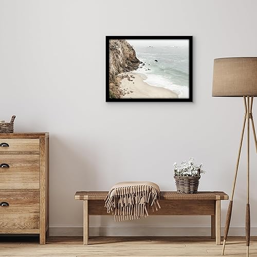 Vista 268 de Americanflat - Marco para póster de 71 x 74 cm con plexiglás pulido, portarretratos negro de madera industrializada, Epic Collection, marco ancho