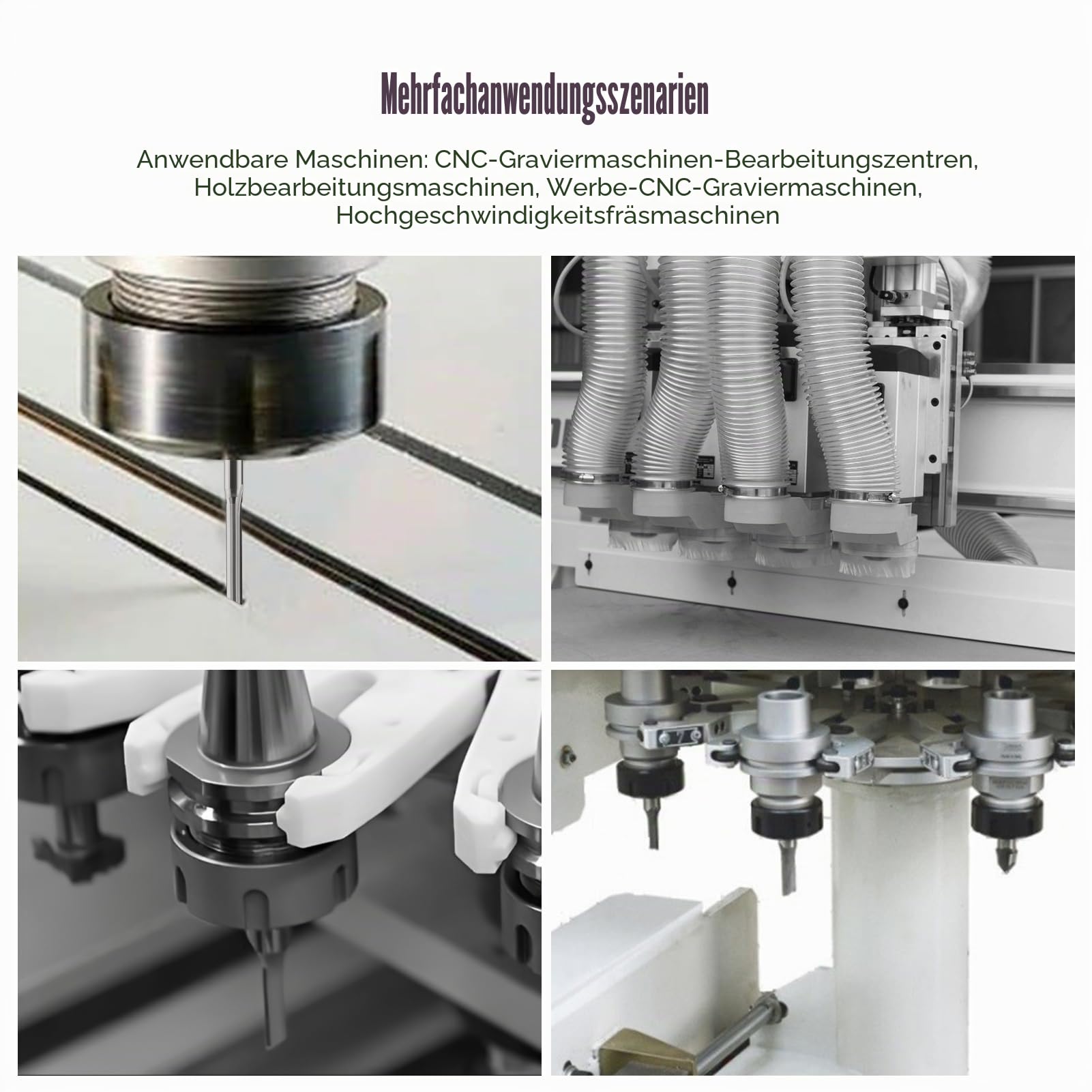 1/8 Zoll gerades Oberfräsen-Set (CED 1,0 mm, 1,5 mm, 2,0 mm, 2,5 mm, 3,175 mm), Fräser, 2 Rillen, zweischneidig, CNC-Schneiden, Wolframstahl für Holz, MDF, Acryl-Fräsen