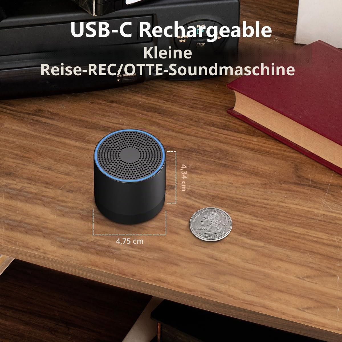 Sound Machine Mini White Noise Brown Noise Machine with 30 Soothing Sounds Loud Speaker Portable Rechargeable Baby Sleep Machine 4 Timers Memory Function for Newborn Kid Adults & Home Travel