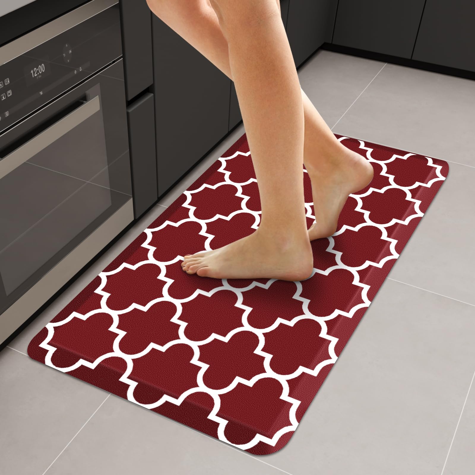 WISELIFE Kitchen Mats and Rugs Cushioned Anti-Fatigue, 17.3"x 28", Grey — Amazon image 14