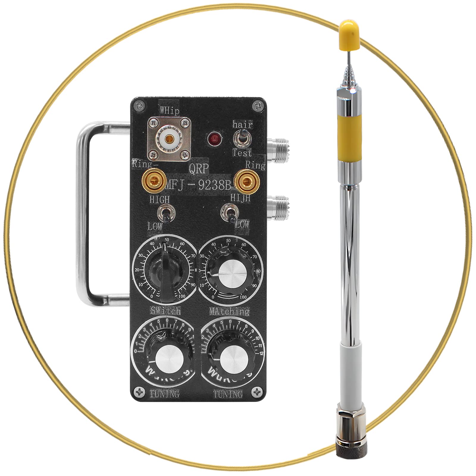 Buy Short Wave Radio Loop Antenna PUTIKEEG 2 in 1 Small Loop Straight