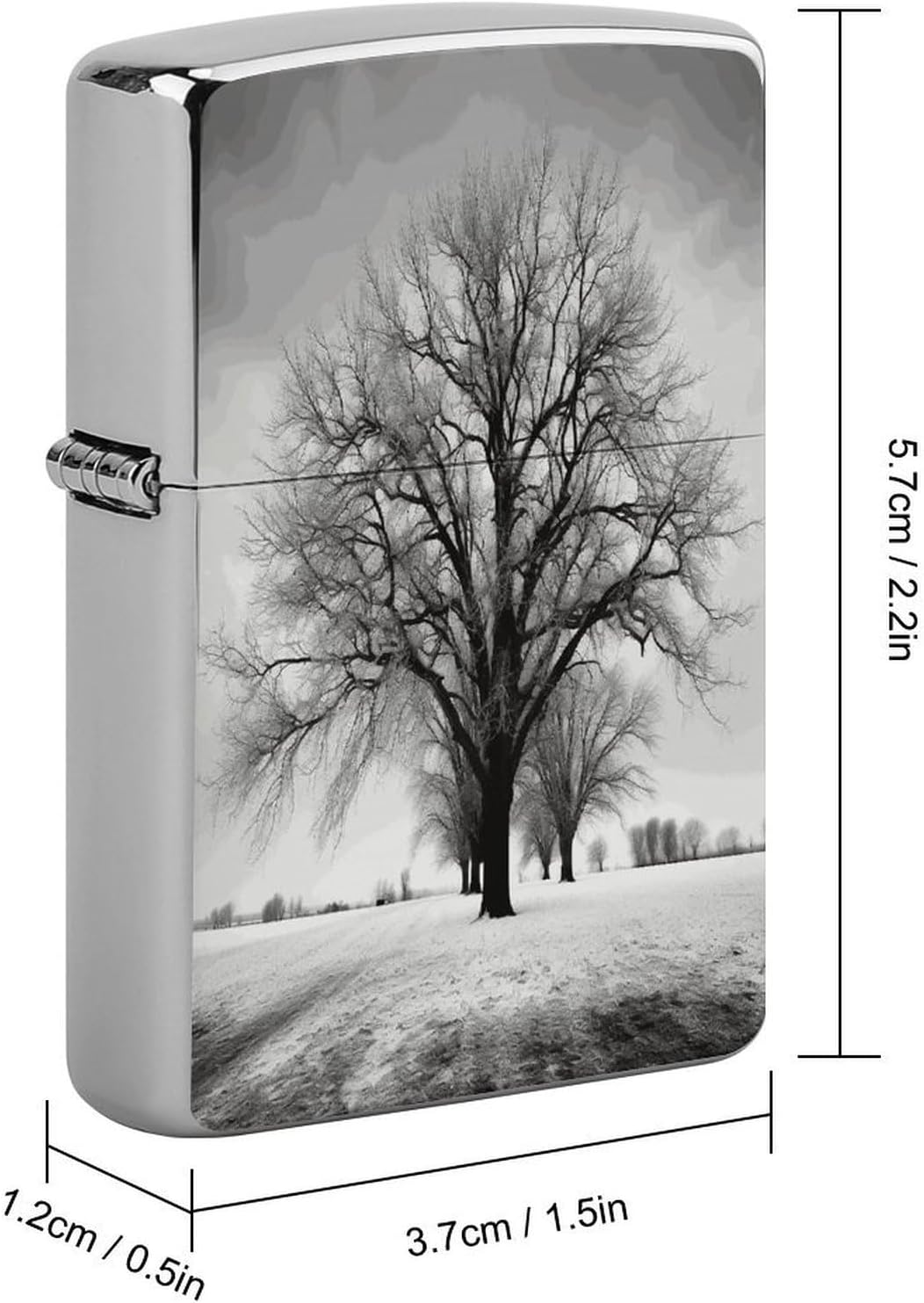 Black and White Tree Lighter Case Cover Lighter Shell