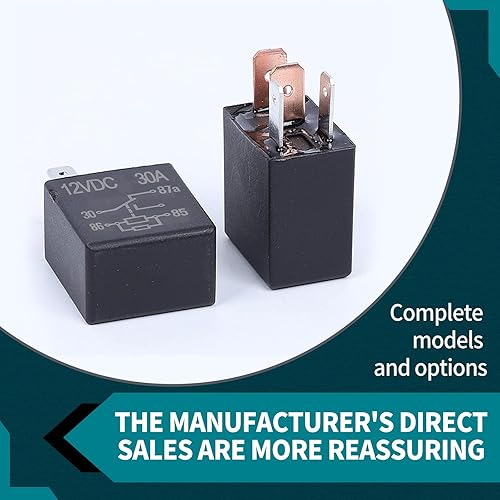 Miniatura 3 de 4 interruptores de relé de 5 pines para automóvil, relé multiusos de 12 V, enchufe de sistema de motor de automóvil de nailon, relé de 30 A sin