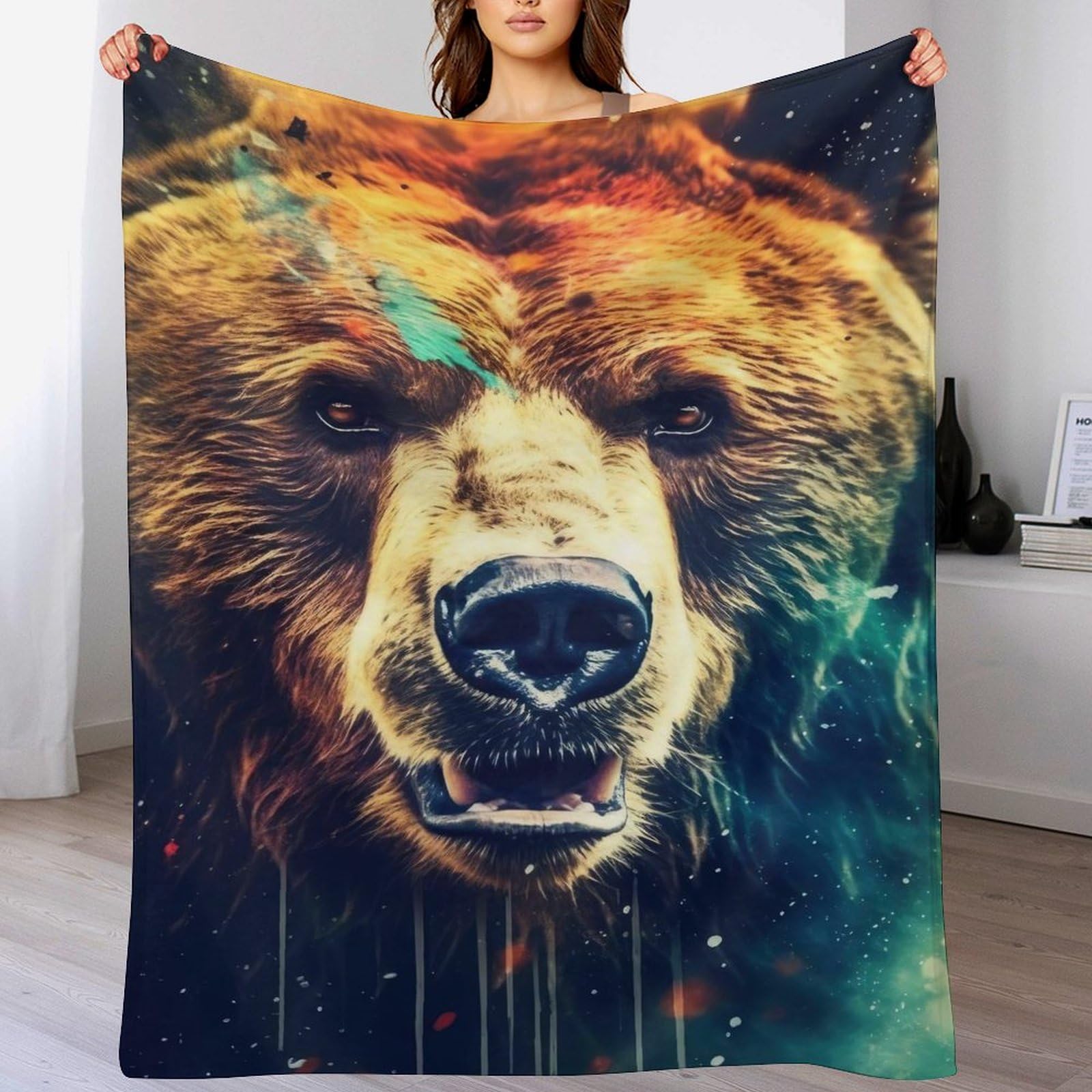 Manta de oso suave para sofá que elimina el frío invernal de 150x200cm