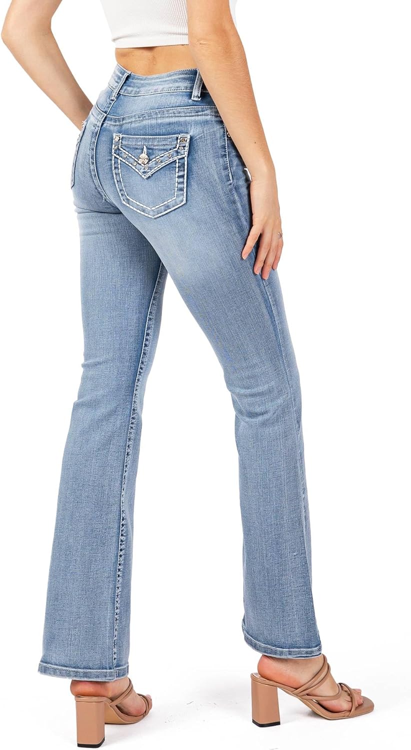 Rhinestoned Bootcut Jeans - Image 3