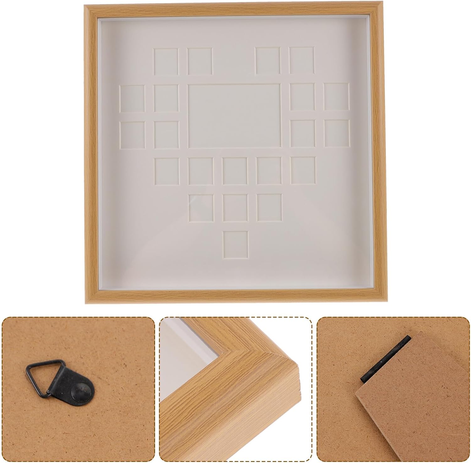 VALICLUD Heart Picture Frame for DIY Oil Painting Crafts, Wooden Khaki