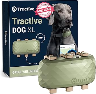 Tractive XL GPS Dog Tracker, Up To 1 Month Battery, Market leader, Worldwide real-time location tracking, Escape Alerts, Monitor Activity & Get Health Alerts