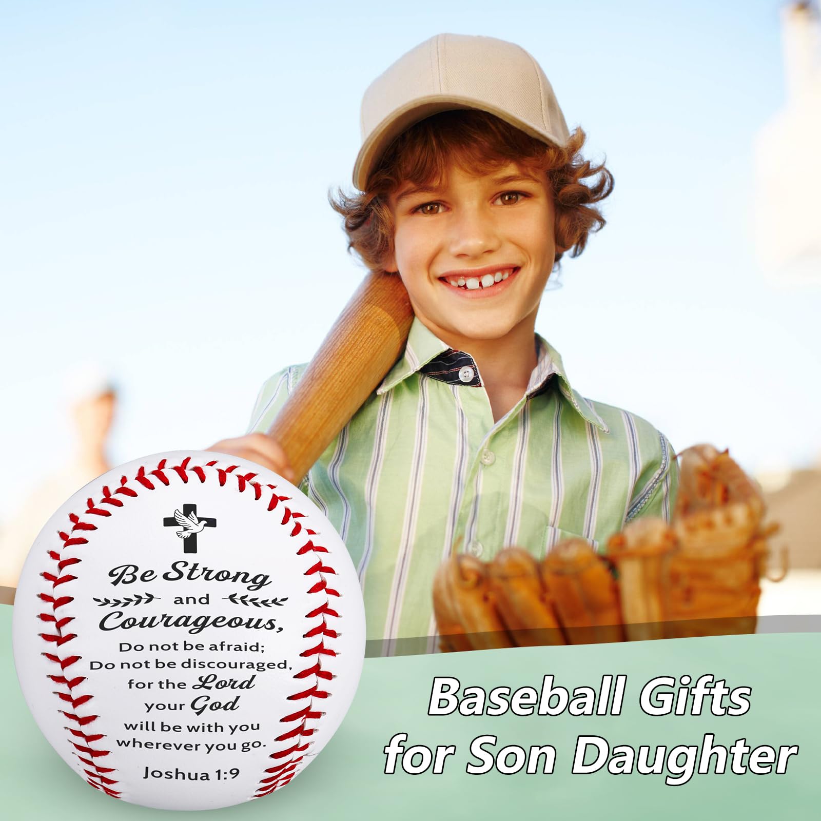 Regali di baseball per ragazzi 8-12 Prima Comunione Regalo per Ragazzo Cattolico Ragazze Religiose Regalo di Pasqua per Bambini Regali di Baseball per Uomini Battesimo Stuff per Ragazzi Cestino di