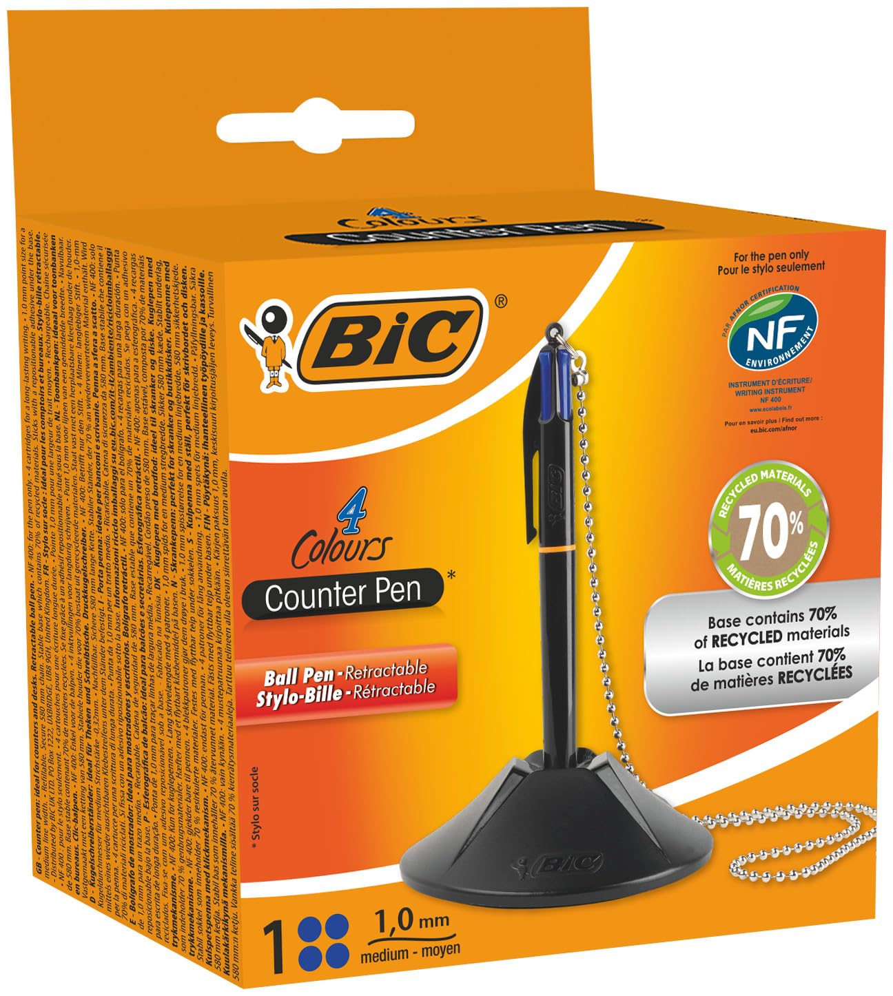 BIC 4Colours Kugelschreiber-Minen – Rot, Mine 0,4 Mm, 50 Stück, Für 4-Farben-Kugelschreiber