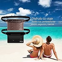 Vista 7 de AiRunTech Bolsa impermeable con correa para la cintura (paquete de 2) Accesorios de playa, la mejor manera de mantener tu teléfono y objetos