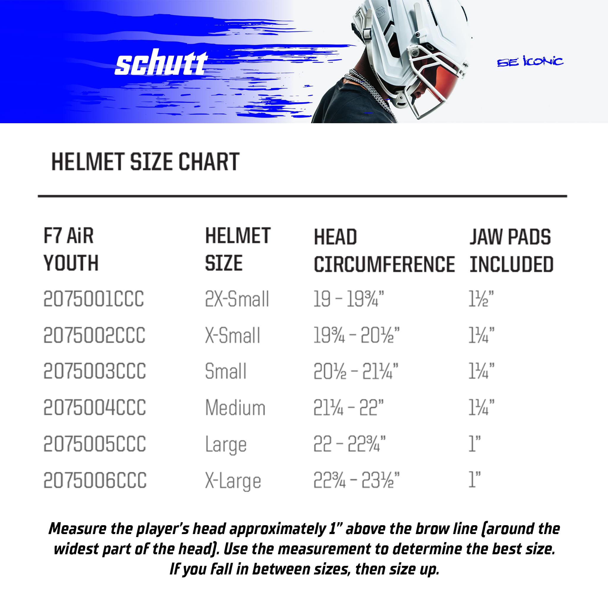 Schutt Virginia Tech F7 - Casco da calcio per giovani, modello Virginia Tech, leggero, per calcio giovanile, taglia M, bianco lucido modellato, maschera facciale