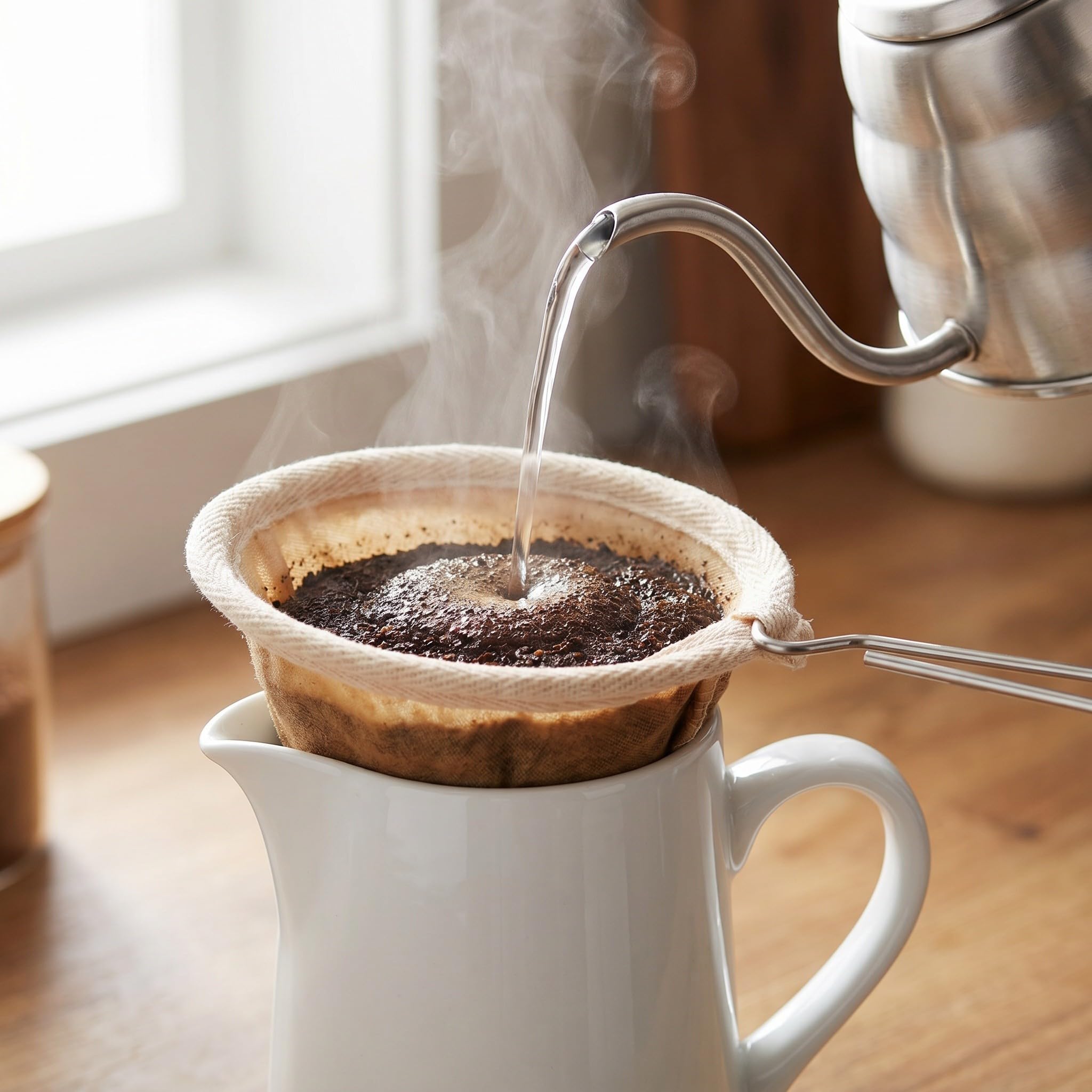 8 Piezas Filtro de Café de Franela Reutilizable