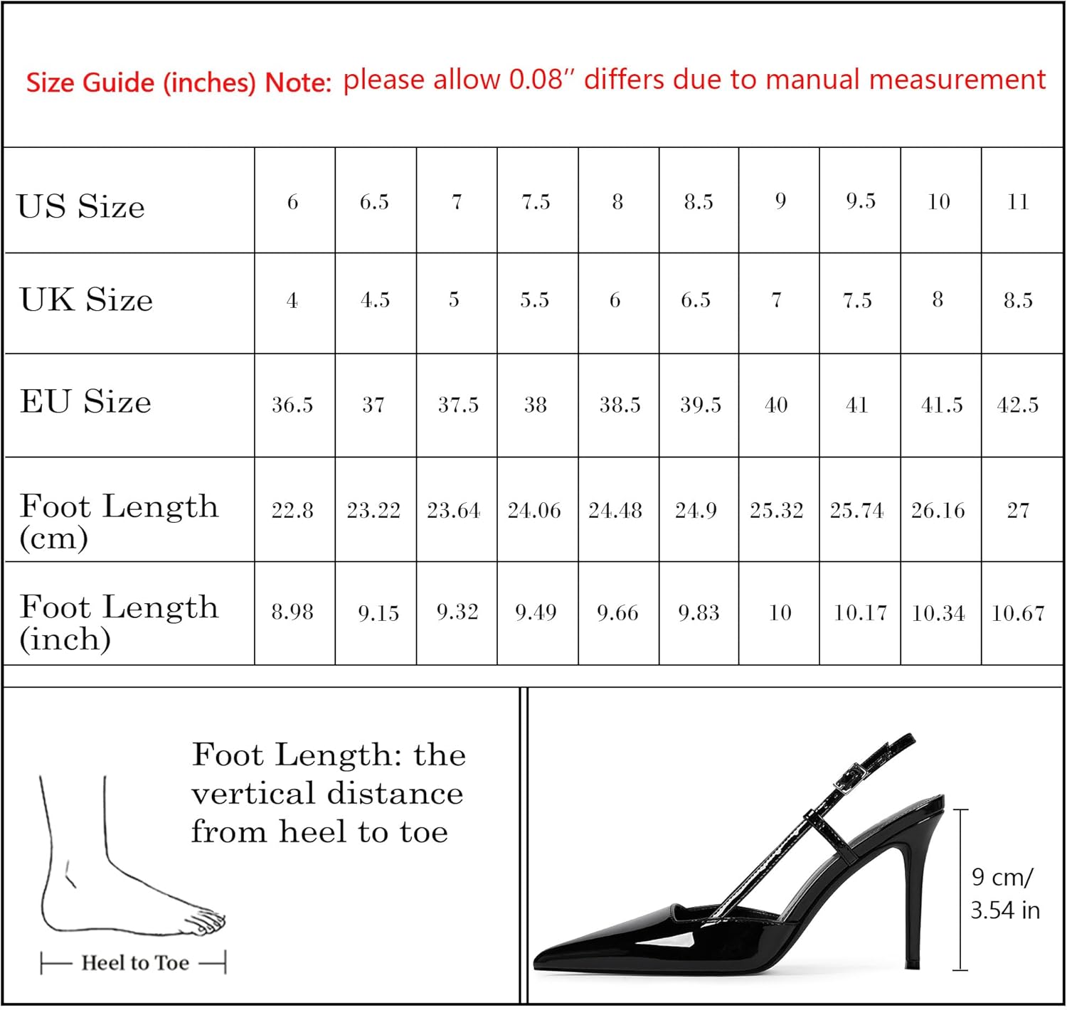 Closed Toe Slingback Heels Women Pumps Strappy Pointed Toe Stiletto Heels for Women Wedding Party Dress Shoes - Image 9