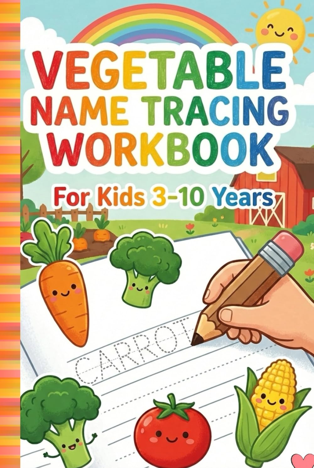 Vegetable Name Tracing Workbook for Kids: Fun Handwriting Practice & Alphabet Learning for Preschoolers & Kindergarten – Learn to Write Veggie Names (Ages 3-10)