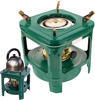 Kerosene Stove, Portable Multi-Fuel Camping Cooker with 8 Wicks – Compatible with Kerosene, Diesel, Alcohol – for Outdoor Cooking, Heating, Boiling – Home & Camping Use