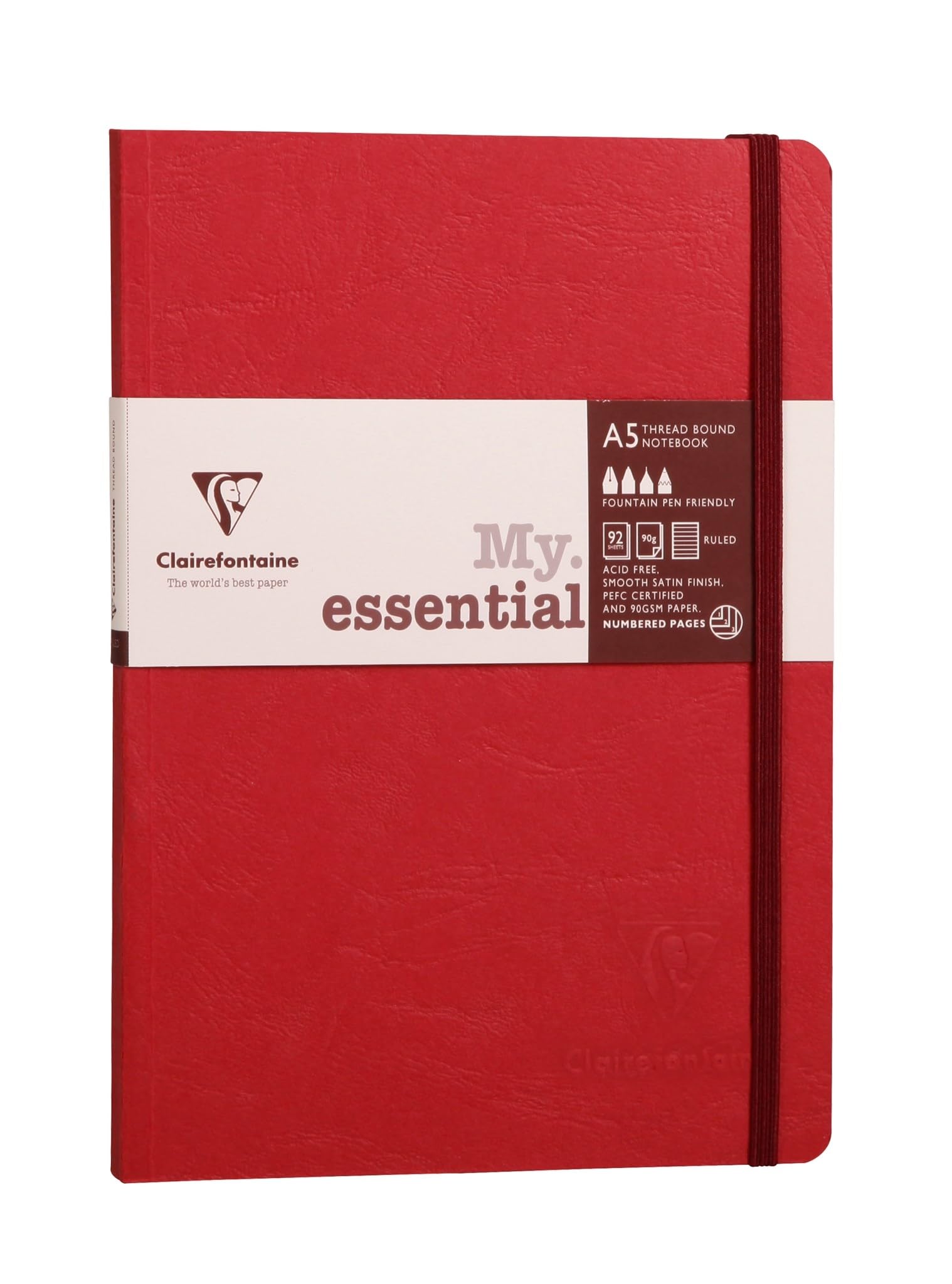 Clairefontaine Age Bag Threadbound Notebook A5 - Dotgrid / Red
