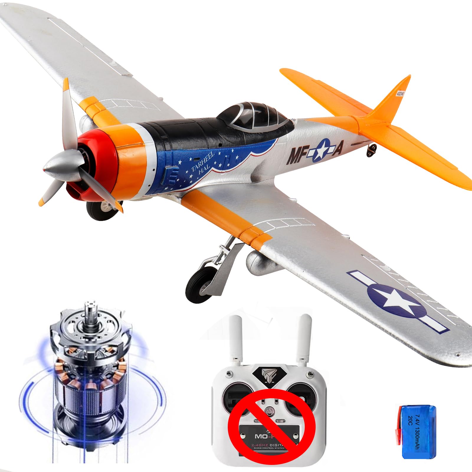 Amazon.com: Ssccgym 690MM 27.4 Inch P47 P-47 Large Brushless