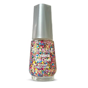 BARIELLE Confetti Top Coat .47 oz. - Multicolor Confetti Glitter Top Coat